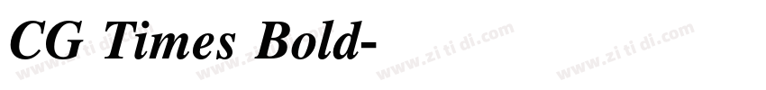 CG Times Bold字体转换